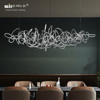 Suspension design linéaire personnalisable pour restaurant, bar, hall d'exposition, villa