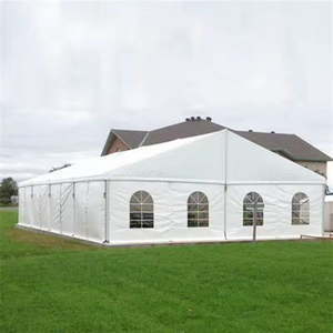 Gazebo extérieur 10'x30' pour mariage estival et fêtes, avec pare-soleil en tissu Oxford et structure en tubes d'acier verticaux - Product Image 3