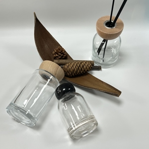 Bán Buôn Tùy Chỉnh 100Ml 120Ml 150Ml 200Ml Xi Lanh Sang Trọng Khuếch Tán Chai Rỗng <span class=keywords><strong>Reed</strong></span> Khuếch Tán Chai Thủy Tinh Với Nắp Bằng Gỗ - Product Image 4