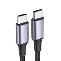 60W USB-C Verlängerungskabel Schnellladung Nylon-Ummantelung mit Geflechtschirmung 1m 2m Typ-C zu Typ-C Datenkabel