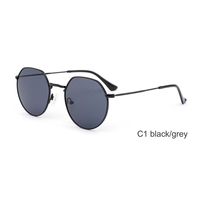 Lunettes de soleil de marque rondes classiques en métal à lentille PC Lunettes de soleil de marques célèbres pour hommes