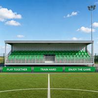 Tribune modulaire en métal de 20 pieds et 40 pieds, préfabriquée, avec couleur et logo personnalisés pour les clubs de GAA, de football, d'athlétisme et de rugby