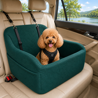 Siège de voiture pour animaux de compagnie en polaire doux avec ceinture de sécurité, pour petits chiens et chats, antidérapant, imperméable, coussin de voyage pour animaux de compagnie