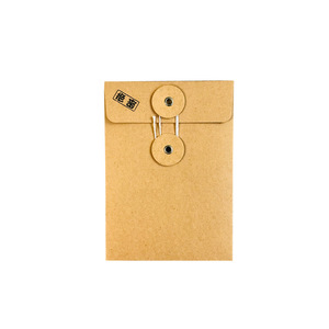 Enveloppes en papier kraft blanc personnalisables, style professionnel, pochette de classement de bureau avec fermeture à cordon pour enveloppes de stock, cartes postales, portefeuilles - Product Image 4