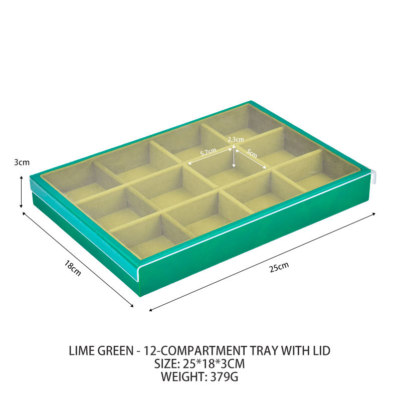 12ถาดตารางที่มีฝาปิด