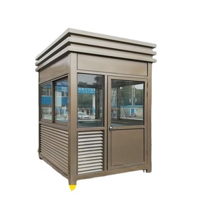 Cabine de sécurité en acier préfabriquée, robuste, conforme aux normes GB, construction soudée, pour la surveillance et la collecte des frais de stationnement - Product Image 1