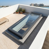Ventana de Techo de Vidrio Abatible de Aluminio de 70 Grados para Ventilación de Áticos de Casas de Campo Europeas, Diseño Personalizado