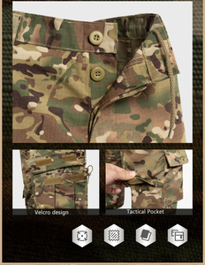 Camouflage Tactical Uniform <strong>Set</strong> with TC65/35 Ripstop Fabric for Hiking, Training, Outdoor Sports and Work - Product Image 4