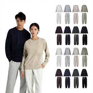 Conjunto Deportivo de Otoño 100% Nailon 340g Unisex, Estilo Japonés, Corte Holgado, Cuello Redondo, Manga Larga, Diseño de Parches, Color Sólido - Product Image 2