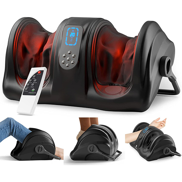 Portable Electric Shiatsu Foot Calf Massager Machine Wholesale Health Care Product Foot Massager with Heat Feature