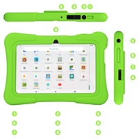 Tablette enfant k7 pour garçons et filles, 7 pouces, Android 10, Quad Core, 1024x600 HD, WiFi, emplacement pour carte SIM, éducation à domicile et scolaire