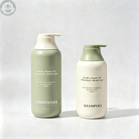 Botol Pompa Kosong PET Food Grade 300ml 500ml 750ml Bentuk Silinder untuk Sampo Rambut, Sabun Mandi, Sabun Cuci Tangan, Cetak Kustom