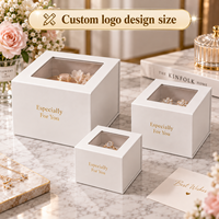 Boîtes d'emballage de luxe en carton rigide pliables de 20 cm avec fenêtre et fermeture magnétique pour bijoux et cils, personnalisables