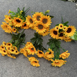 Fleurs artificielles Queyiyi, tournesols de 10 cm à 30 cm, décorations de mariage, accessoires muraux pour la maison - Product Image 4