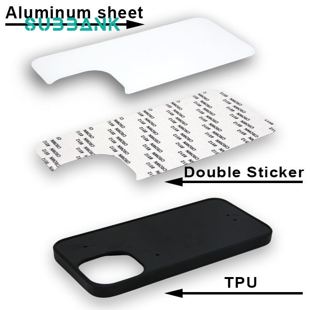 Subbank Wholesale Eco-Friendly Halloween 2D TPU Plastic Aluminum Plate Printed LOGO Sublimation Blank Phone Case for iPhone