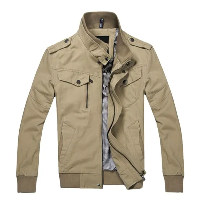 Customized casual blazer design man heavy cotton bomber jacket
