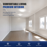 Cuisine de conteneur habitable 20ft 40ft, salle modulaire préfabriquée en acier avec ventilation pour camping