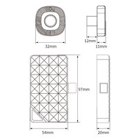 ABS noir petite serrure de tiroir à empreintes digitales serrure d'armoire électronique sans clé intelligente serrure à empreintes digitales casier intelligent populaire