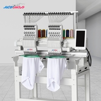 Machine à broder les casquettes automatique informatisée à double tête 15 aiguilles Revhon avec nouveau roulement pour usage domestique
