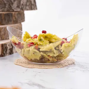 Tazón en Forma de Barco, Transparente, Desechable, de Plástico, Cóncavo, para Postres, Frutas, Helados, Crema de Frutas, Pudín, Yogur Dulce, Sundae - Product Image 1