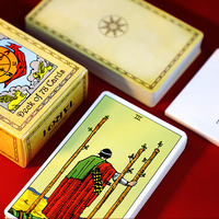 Jeu de cartes de tarot personnalisé de haute qualité, 78 cartes, guide d'oracle, livre de divination, tarot des sorcières