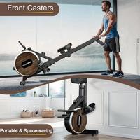 Vente flash - Rameur pliable professionnel silencieux de 162 cm, noir mat, résistance magnétique, pour la maison