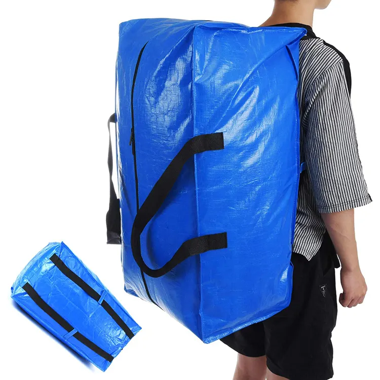 अतिरिक्त बड़े भारी शुल्क Polypropylene पीपी बुना Zippers के साथ आगे बढ़ भंडारण बैग