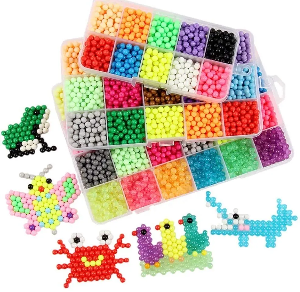 Pulverização de água contas kit fornecedor arte crafted brinquedos hama DIY Magic Water Sticky Beads para crianças brinquedo artesanal