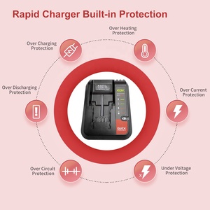 <span class=keywords><strong>Cargador</strong></span> de Batería de 10.8V-20V para Batería de Litio Porter Cable de 20V PCC685 PCC680L PCC692L y Batería <span class=keywords><strong>Black</strong></span> and <span class=keywords><strong>Decker</strong></span> de 20V LBX4020 - Product Image 6