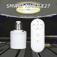 Sakelar Timer Pintar B22 85V-265V Kontrol Jarak Jauh Nirkabel Jam Dapat Diatur Bahan PC untuk Lampu Kamar Tidur Kantor Kamar Mandi