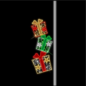 Décorations <span class=keywords><strong>de</strong></span> Noël extérieures, motifs lumineux 2D, imperméables, en PVC, à fixer sur poteau, ornement <span class=keywords><strong>de</strong></span> <span class=keywords><strong>lampadaire</strong></span>, décoration <span class=keywords><strong>de</strong></span> rue - Product Image 4