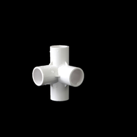 Raccords d'alimentation en eau en PVC connecteurs coudés 4 voies pour tuyaux 20 25 32 40 50mm OD vente chaude dans la fabrication en usine chinoise