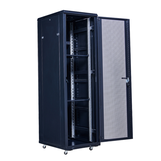 Factory Designed 42U Network Cabinet 19-Inch Floor Standing Telecom Server Rack 4U/6U/12U/42U Capacity Data Center Wall Stock