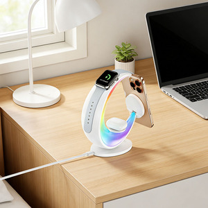 Qi2แท่นชาร์จไร้สายแบบแม่เหล็ก4-in-1 25W สำหรับ Samsung iPhone 13 14 15 16 17สำหรับ Apple Watch /airpods <span class=keywords><strong>Pro</strong></span> - Product Image 2