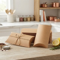 Caja de Regalo de Papel Kraft de 6.3 Pulgadas con 100 Pies de Cuerda de Yute, Laminación Brillante, Cajas para Dulces para Bodas y Fiestas, Venta al Por Mayor