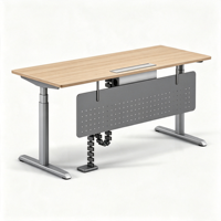 Bureau de direction moderne en forme de L, réglable en hauteur, en MFC, pour conférence et réunion, avec tiroirs et chaises, ensemble de luxe