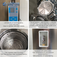 Stérilisateur Autoclave Vertical Commercial 35L 50L 100L 150L pour Instruments de Laboratoire et Milieux de Culture