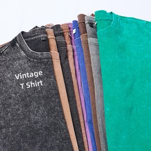 เสื้อยืด TKAN199วินเทจสำหรับผู้ชาย275กรัมบ็อกซี่ฟิตแอซิดกรดผ้าฝ้าย100% เสื้อยืดโอเวอร์ไซส์สำหรับผู้ชาย - Product Image 1