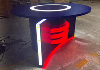 Mesa de Trabajo Móvil con Anclaje, Mesa de Transmisión en Vivo para Celebridades de Internet, Mesa de Exhibición, Escritorios de Oficina, Mesa de Noticias para Estaciones de TV