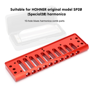 หวีฮาร์โมนิก้าสำหรับ HOHNER SP20 อะลูมิเนียมอัลลอยด์ 10 รู อะไหล่เครื่องดนตรีบลูส์ - Product Image 3