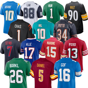 Maglie da Football Americano USA Ricamate per Uomo, Uniformi da Rugby di Tutte le Squadre, Magliette da Football Cucite all'Ingrosso - Product Image 1