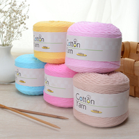 Warmly Dye Hand Knitting Combed Yarn Crochet 16 Ply 100% Cotton Yarn for Crochet