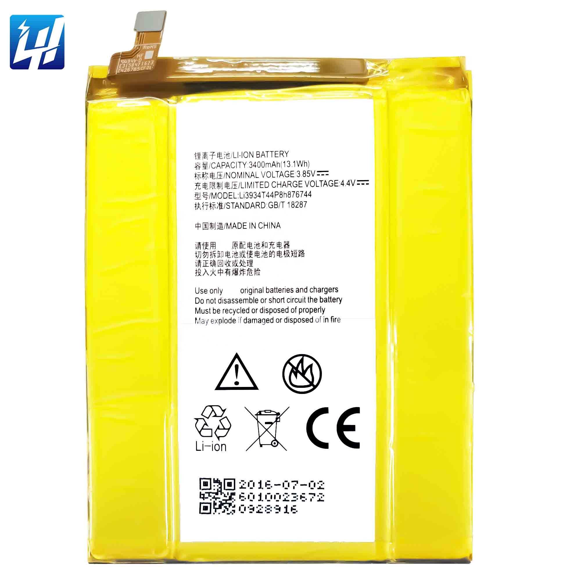 Apple - Bata② Li3934t44p8h876744 3.85V 3400mah Battery for ZTE Grand X Max 2