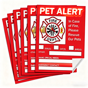 ملصق إنذار آمن للحيوانات الأليفة للإنقاذ من الحرائق ذاتي اللصق مقاوم للماء حفظ ملصقات إنقاذ القط/الكلب لرجال الإطفاء - Product Image 6