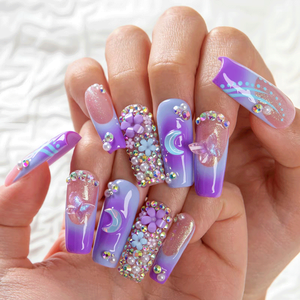 <span class=keywords><strong>Uñas</strong></span> Postizas de Lujo de Diseñador, las Más Vendidas, Hechas a Mano, Acrílicas, con Pedrería, <span class=keywords><strong>Marca</strong></span> Bling, <span class=keywords><strong>Uñas</strong></span> Artificiales con Diamantes de Imitación - Product Image 2