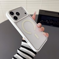 Coque de téléphone magnétique transparente pour iPhone 18 17 Air 16 15 14 Plus 13 Pro Max, coque arrière rigide en acrylique antichoc