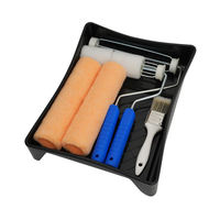 Kit de peinture industriel DIY pour la maison - Rouleau en acier inoxydable de 9 pouces, bac en plastique polyester, surface en laine tricotée, garantie 3 ans, OEM