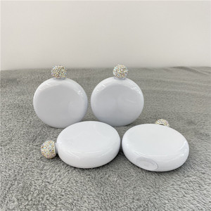 Flacon rond en acier inoxydable avec strass, pour <span class=keywords><strong>demoiselle</strong></span> <span class=keywords><strong>d</strong></span>'<span class=keywords><strong>honneur</strong></span>, pour impression thermique, 5oz, idée cadeau pour elle - Product Image 1