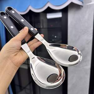 Black Pearl Stainless Steel <b>Rice</b> <b>Cooker</b> Spoon Deepened Polished 7.5x25.5cm Anti Scalding For Household Use - Product Image 5