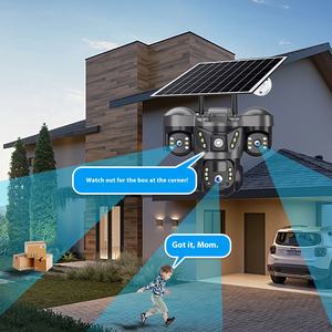 Sistema de Cámara de Seguridad V380pro con <span class=keywords><strong>3</strong></span> Pantallas, Triple Lente, Energía Solar, 4G, Alarma de Movimiento Solar y Wifi, Cámara CCTV de Red - Product Image 2